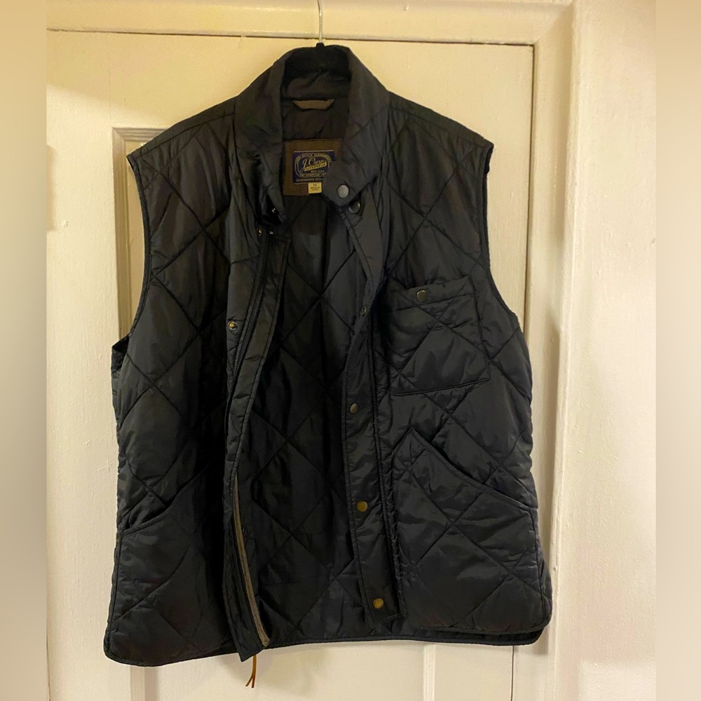 J.Crew Quilted Vest - Black, Size M